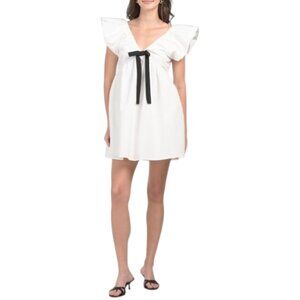 ENDLESS ROSE Combo Bow Mini Dress